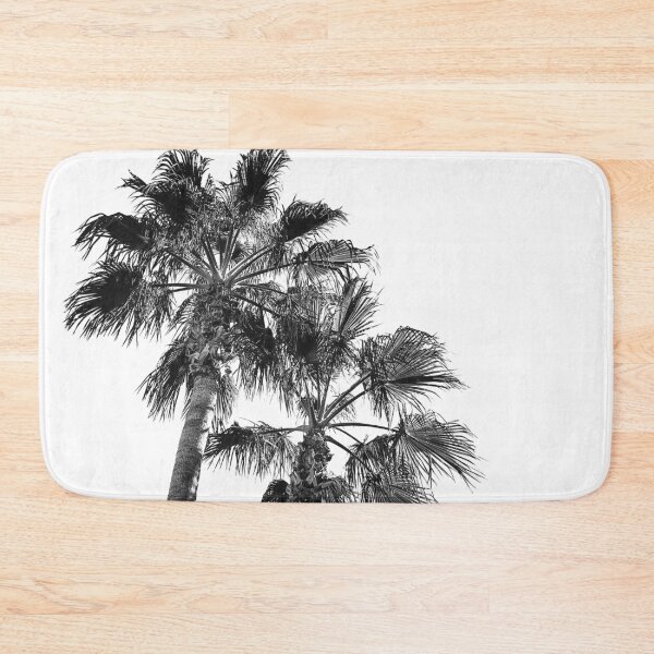 Item preview, Black and White Palm Tree Print // Picture of the Summer Sky with two Palms Beachy and Surfing Photography  designed and sold by desertxpalm.