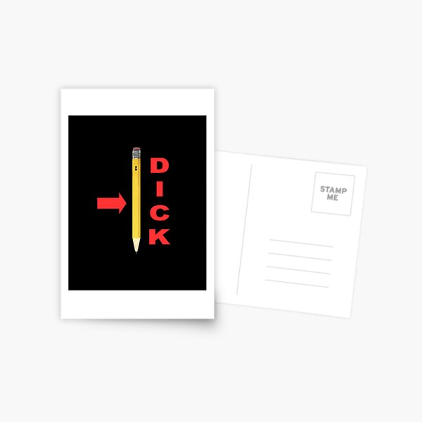 Pencil dick Postcard