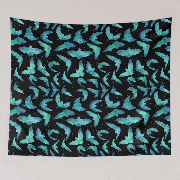 Item preview, Blue halloween bats designed and sold by BlueMothShop.