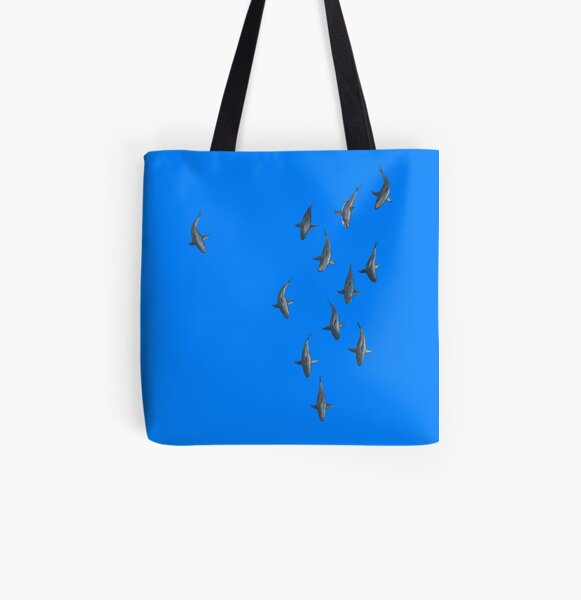Sharks All Over Print Tote Bag