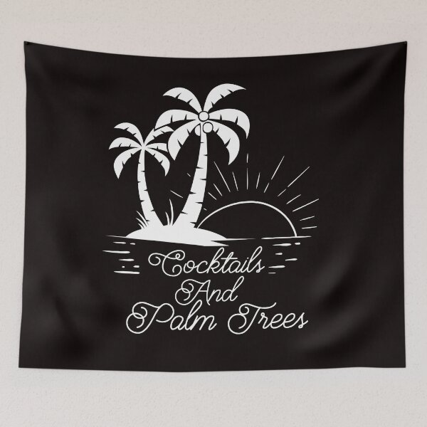 Item preview, Courtney Hebert. Cocktails And Palm Trees designed and sold by SavvyTurtle.