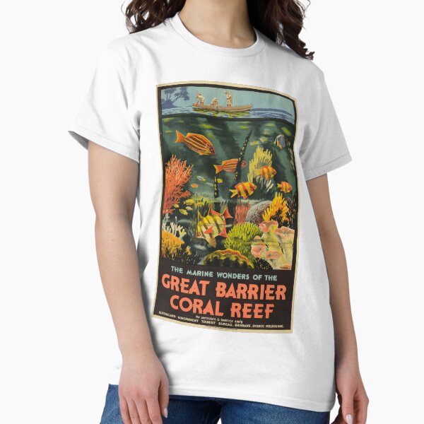 Item preview, Great Barrier Reef Poster 1933 designed and sold by karwilbedesigns.