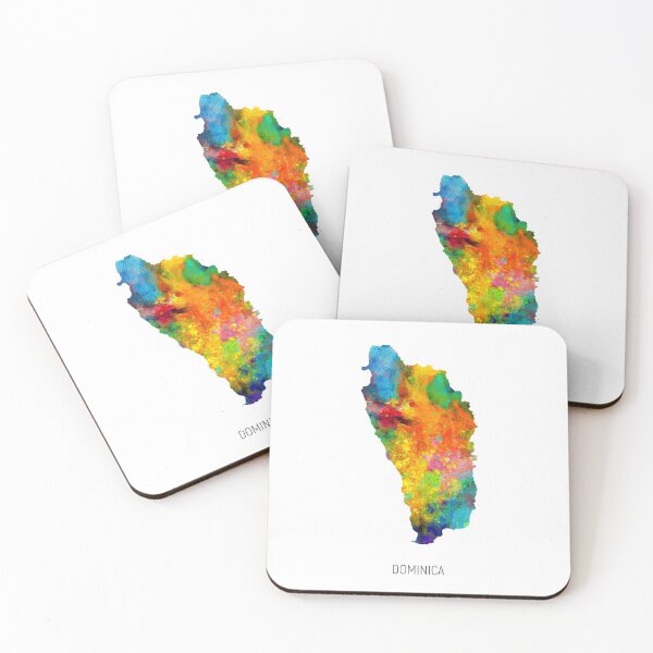 Item preview, Dominica Watercolor Map designed and sold by ArtPrints.