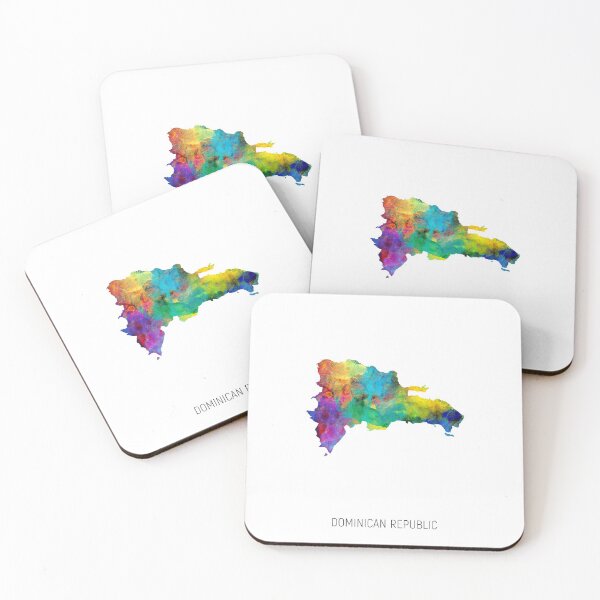 Item preview, Dominican Republic Watercolor Map designed and sold by ArtPrints.