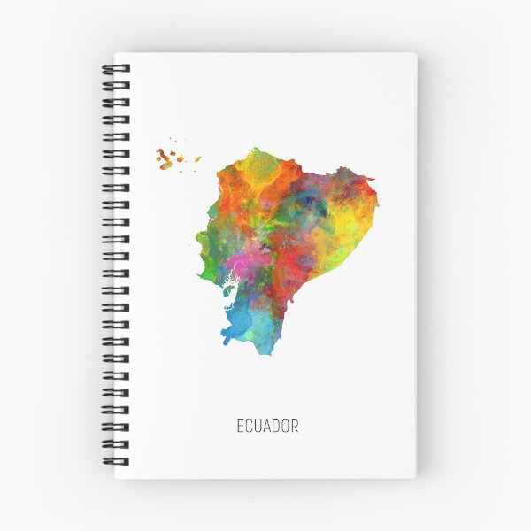 Item preview, Ecuador Watercolor Map designed and sold by ArtPrints.