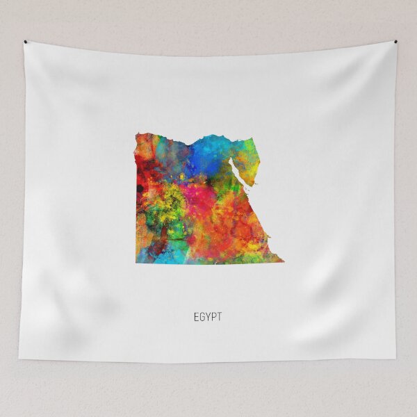 Item preview, Egypt Watercolor Map designed and sold by ArtPrints.