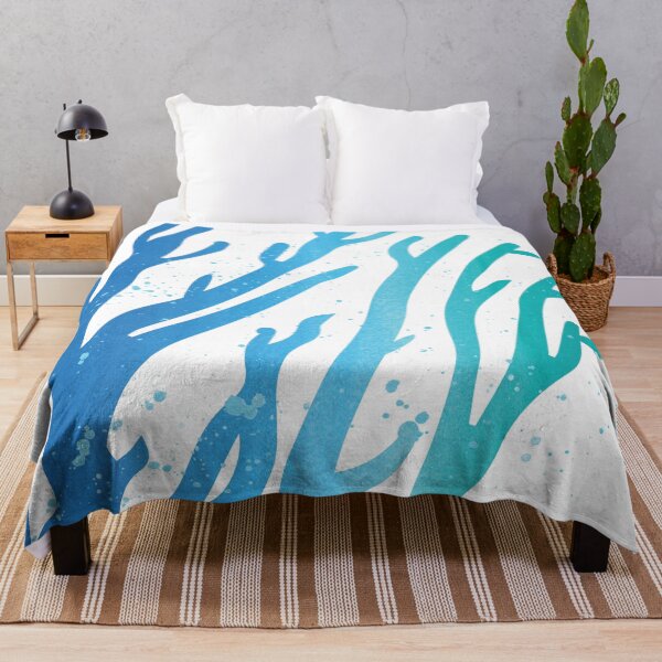 Item preview, Turquoise Aqua Blue Coral Swirls and Dots Pattern designed and sold by HotHibiscus.