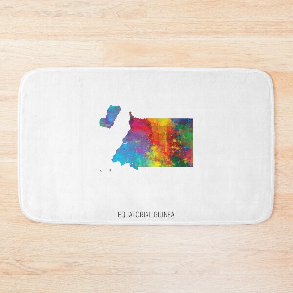 Item preview, Equatorial Guinea Watercolor Map designed and sold by ArtPrints.