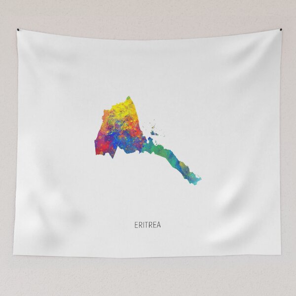 Item preview, Eritrea Watercolor Map designed and sold by ArtPrints.
