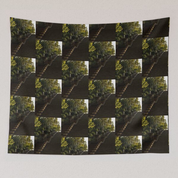 Item preview, Joyful Blue and Yellow Cascade - Montjuic Park, Barcelona, Spain designed and sold by Georgia Mizuleva.