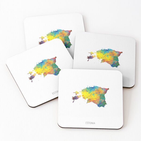 Item preview, Estonia Watercolor Map designed and sold by ArtPrints.