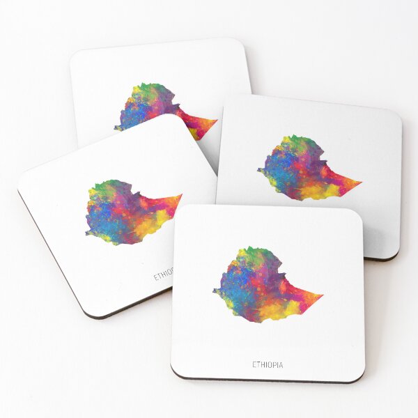 Item preview, Ethiopia Watercolor Map designed and sold by ArtPrints.