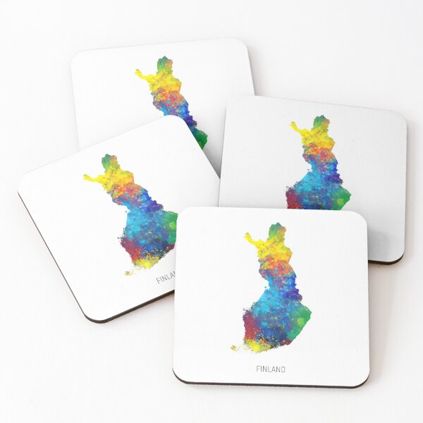 Item preview, Finland Watercolor Map designed and sold by ArtPrints.