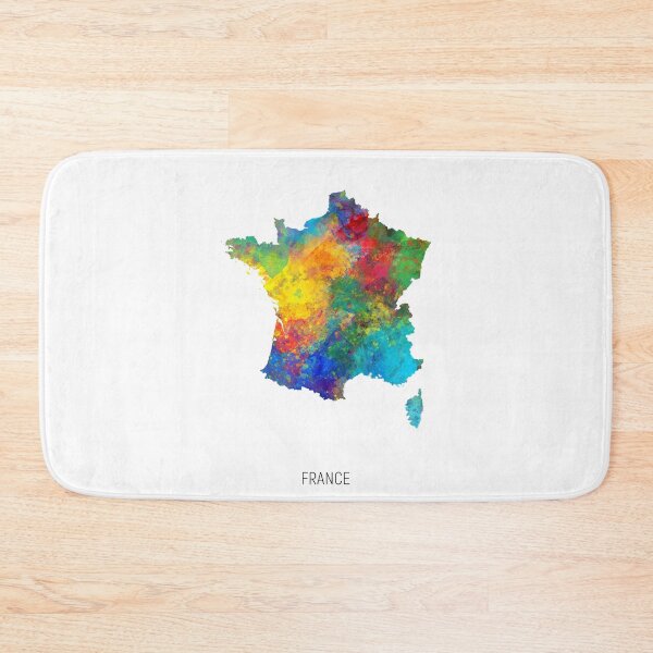 Item preview, France Watercolor Map designed and sold by ArtPrints.