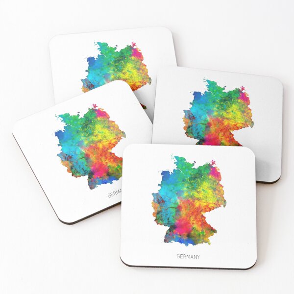 Item preview, Germany Watercolor Map designed and sold by ArtPrints.