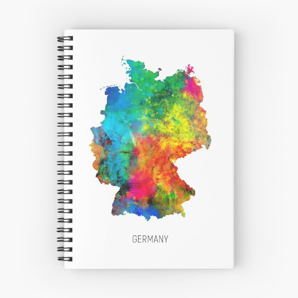 Item preview, Germany Watercolor Map designed and sold by ArtPrints.