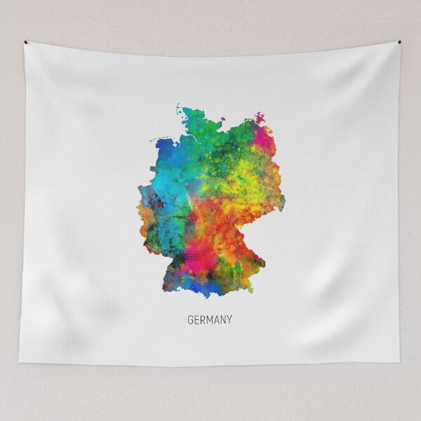 Item preview, Germany Watercolor Map designed and sold by ArtPrints.