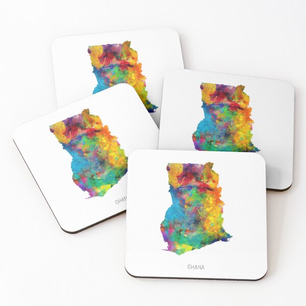 Item preview, Ghana Watercolor Map designed and sold by ArtPrints.