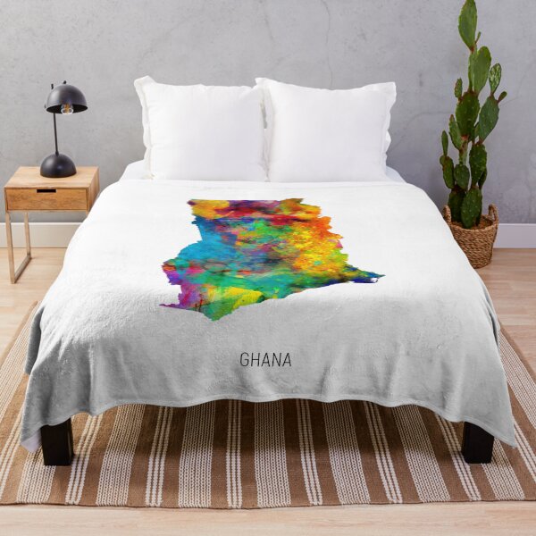 Item preview, Ghana Watercolor Map designed and sold by ArtPrints.
