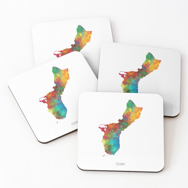 Item preview, Guam Watercolor Map designed and sold by ArtPrints.