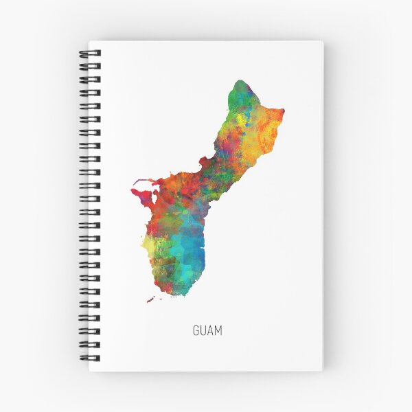 Artikelvorschau, Guam Watercolor Map entworfen und verkauft von ArtPrints.
