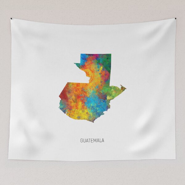 Item preview, Guatemala Watercolor Map designed and sold by ArtPrints.