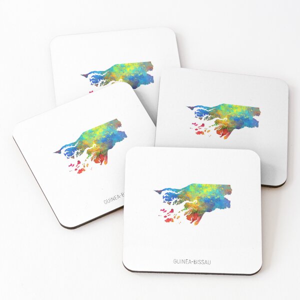 Item preview, Guinea-Bissau Watercolor Map designed and sold by ArtPrints.