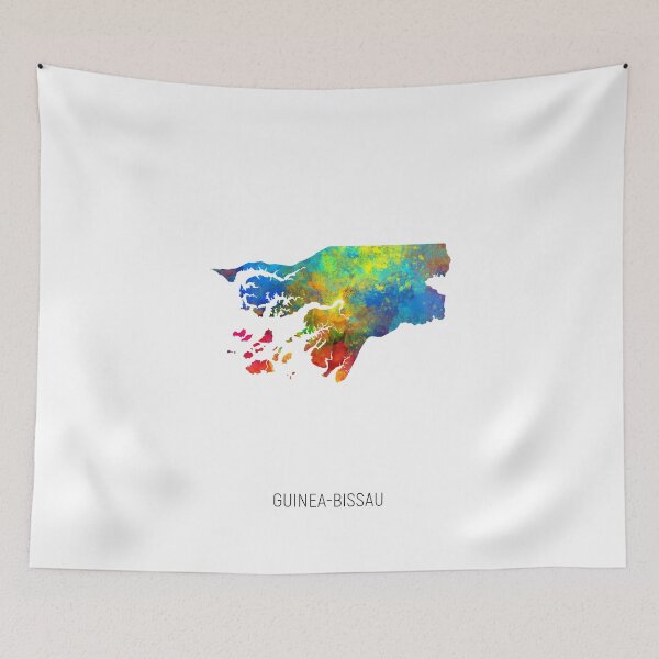 Item preview, Guinea-Bissau Watercolor Map designed and sold by ArtPrints.
