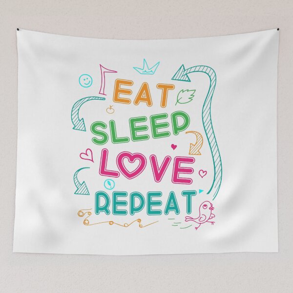 Item preview, Courtney Hebert. Eat Sleep Love Repeat designed and sold by SavvyTurtle.