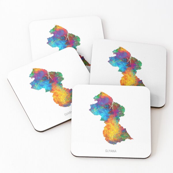 Item preview, Guyana Watercolor Map designed and sold by ArtPrints.