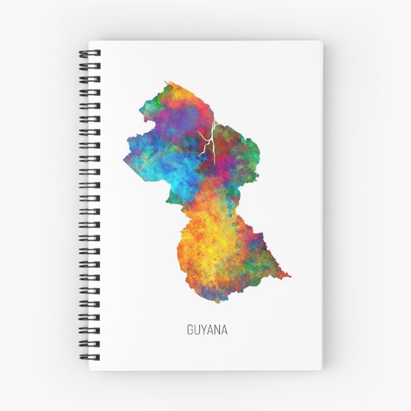 Item preview, Guyana Watercolor Map designed and sold by ArtPrints.