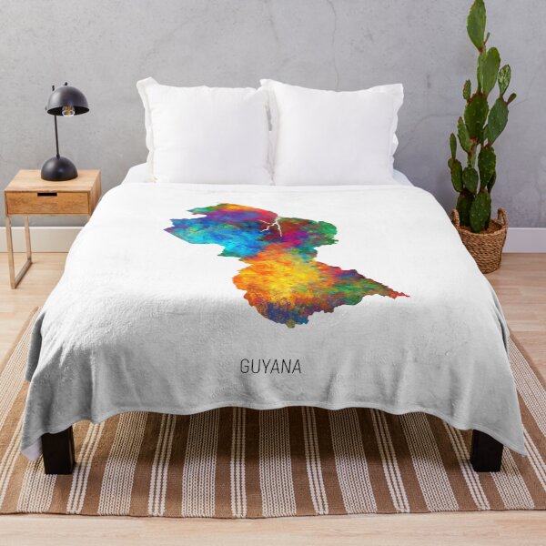 Item preview, Guyana Watercolor Map designed and sold by ArtPrints.