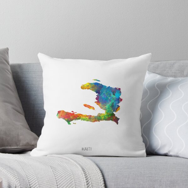 Item preview, Haiti Watercolor Map designed and sold by ArtPrints.