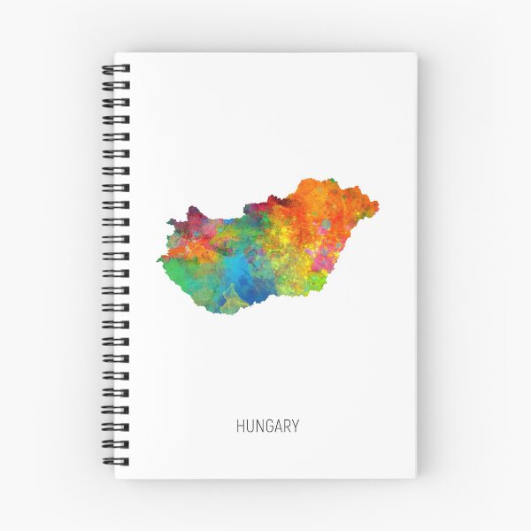 Item preview, Hungary Watercolor Map designed and sold by ArtPrints.