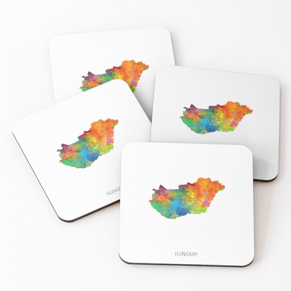 Item preview, Hungary Watercolor Map designed and sold by ArtPrints.
