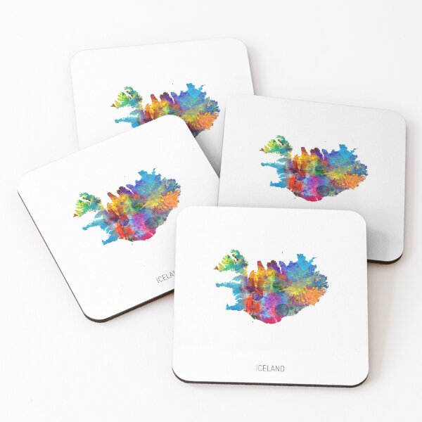Item preview, Iceland Watercolor Map designed and sold by ArtPrints.