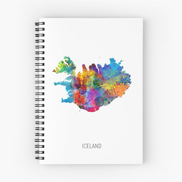 Item preview, Iceland Watercolor Map designed and sold by ArtPrints.