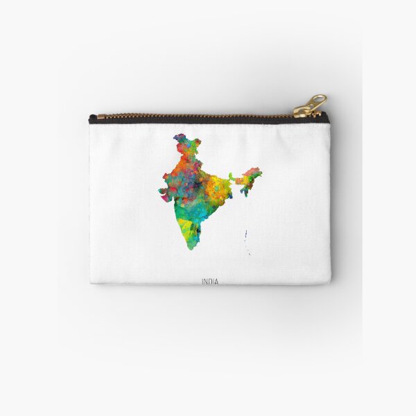 Item preview, India Watercolor Map designed and sold by ArtPrints.