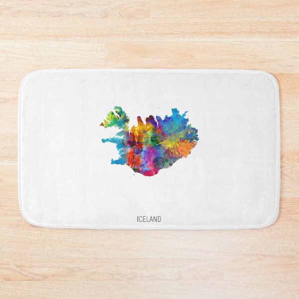 Item preview, Iceland Watercolor Map designed and sold by ArtPrints.