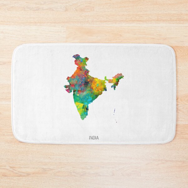 Item preview, India Watercolor Map designed and sold by ArtPrints.