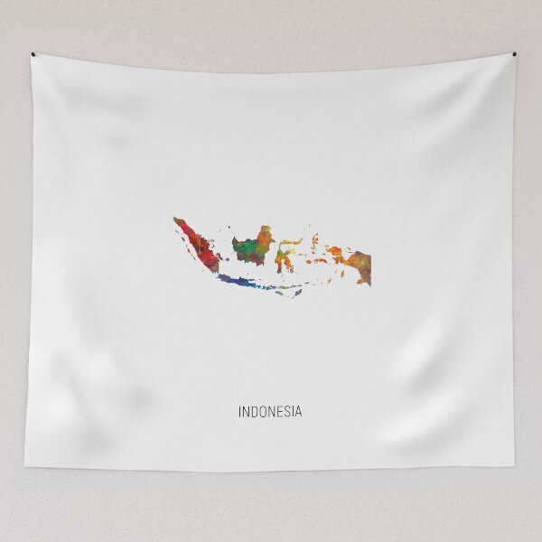 Item preview, Indonesia Watercolor Map designed and sold by ArtPrints.