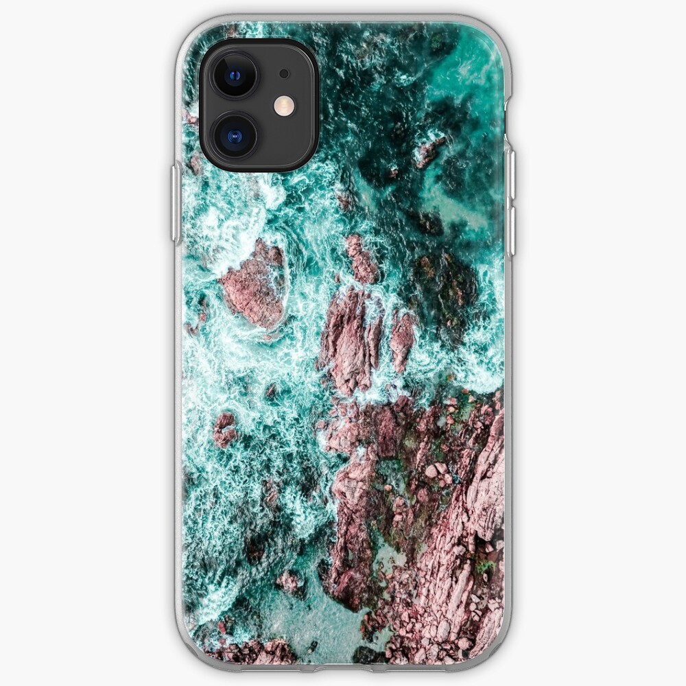 Lagos, Algarve, Portugal. Landscape Print, Aerial Photography, Beach Print, Drone Photography, Ocean Waves, Ocean Print, Art Print, Teal Landscape Print, Aerial Beach iPhone Case & Cover
