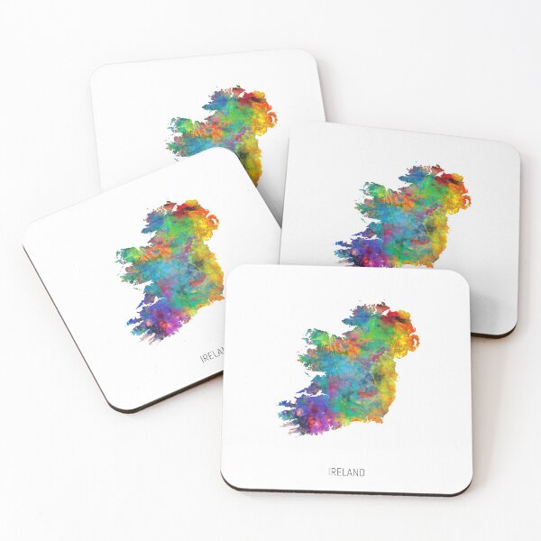 Item preview, Ireland Watercolor Map designed and sold by ArtPrints.