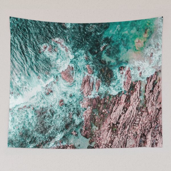 Item preview, Lagos, Algarve, Portugal. Landscape Print, Aerial Photography, Beach Print, Drone Photography, Ocean Waves, Ocean Print, Art Print, Teal Landscape Print, Aerial Beach designed and sold by radub85.