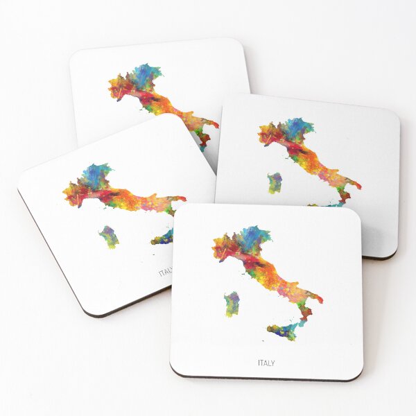 Item preview, Italy Watercolor Map designed and sold by ArtPrints.