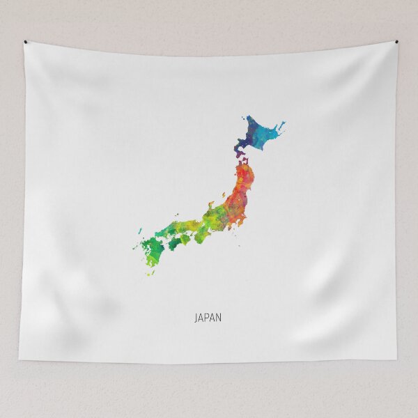 Item preview, Japan Watercolor Map designed and sold by ArtPrints.