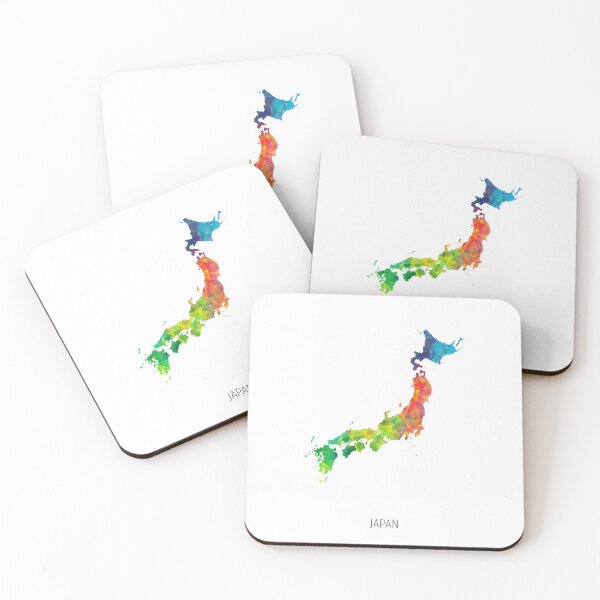 Item preview, Japan Watercolor Map designed and sold by ArtPrints.