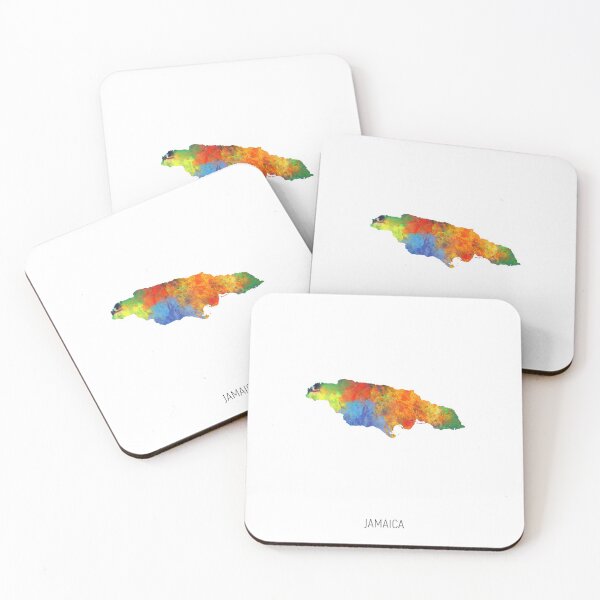 Item preview, Jamaica Watercolor Map designed and sold by ArtPrints.