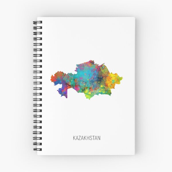 Artikelvorschau, Kazakhstan Watercolor Map entworfen und verkauft von ArtPrints.