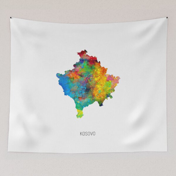 Item preview, Kosovo Watercolor Map designed and sold by ArtPrints.